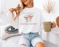 Espresso Martini Sweater - Cozy Sweater Featuring Fun Cocktail Design - EverlyGrayce
