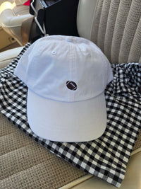 Cute Women's Baseball Cap with Embroidered Football