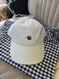 Cute Women's Baseball Cap with Embroidered Football