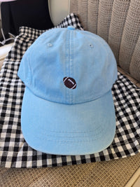 Cute Women's Baseball Cap with Embroidered Football