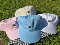 cute womens baseball cap with embroidered football