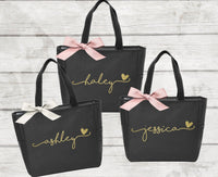 Personalized Tote Bag - Custom Bridesmaid Bags for Wedding Day - EverlyGrayce