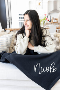 Personalized Blankets with Name | Custom Throw Blankets - EverlyGrayce