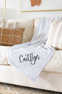 Personalized Blankets with Name | Custom Throw Blankets - EverlyGrayce