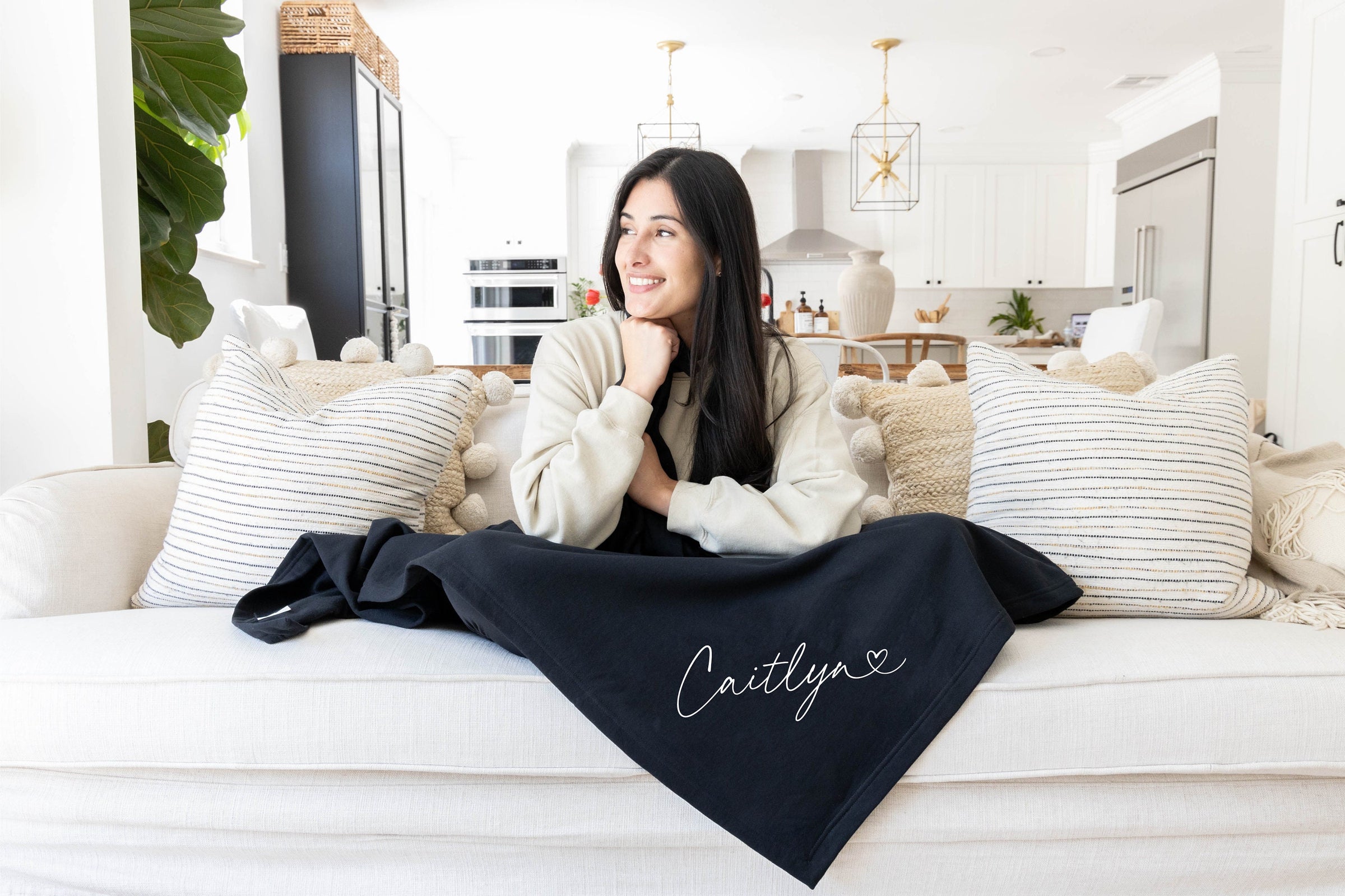 Personalized Blanket for Adults | Custom Throw Blankets with Name - EverlyGrayce