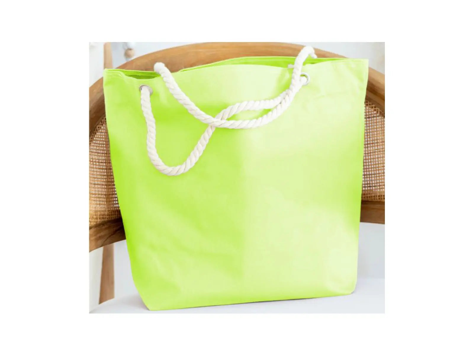 Bridesmaid Beach Bag - Personalized Rope Handle Tote Bag