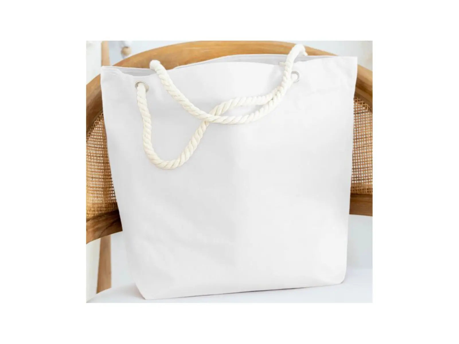 Bridesmaid Beach Bag - Personalized Rope Handle Tote Bag
