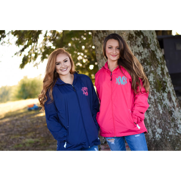 Monogrammed Pullover Packable Rain Jacket Personalized 