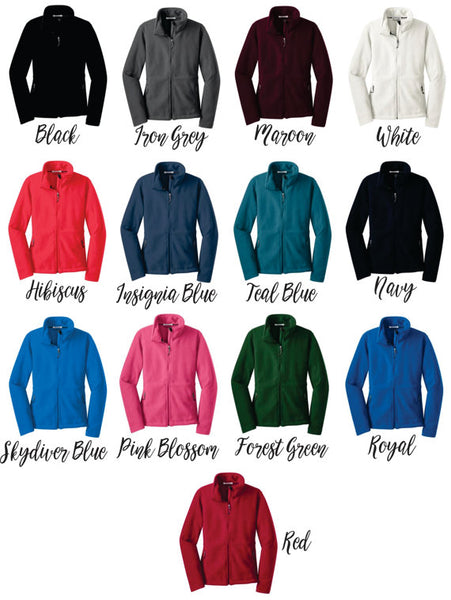 Monogram Fleece Jacket Full Zip up Hoodie for Women Gift 