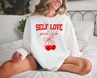 Bow Sweatshirt Coquette Cherry Valentine's Day Shirt - EverlyGrayce 