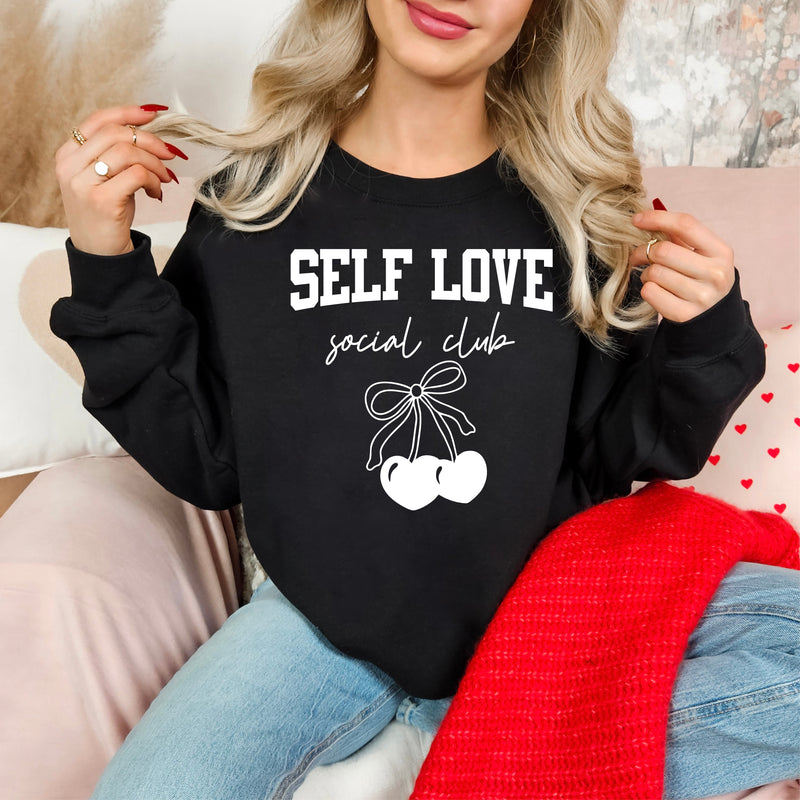 Bow Sweatshirt Coquette Cherry Valentine's Day Shirt - EverlyGrayce 