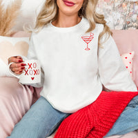 Cute Martini Valentines Day Sweatshirt for Women - EverlyGrayce 