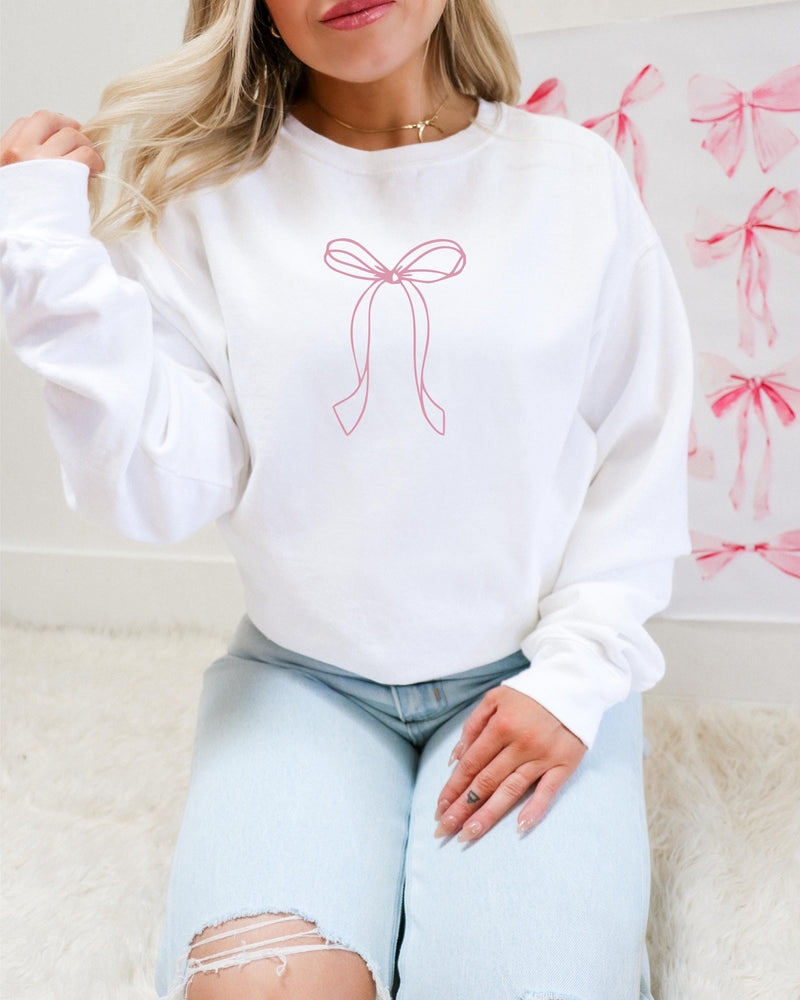 Cute Coquette Sweatshirt with Bows - EverlyGrayce 