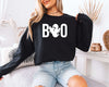 BOO Ghost Face Halloween Sweatshirt for Women