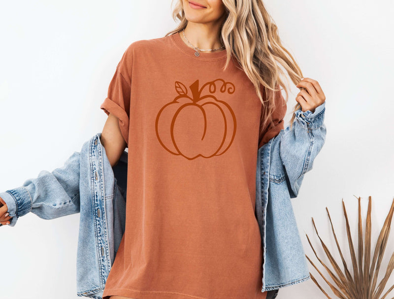 Minimal Pumpkin Fall Tee