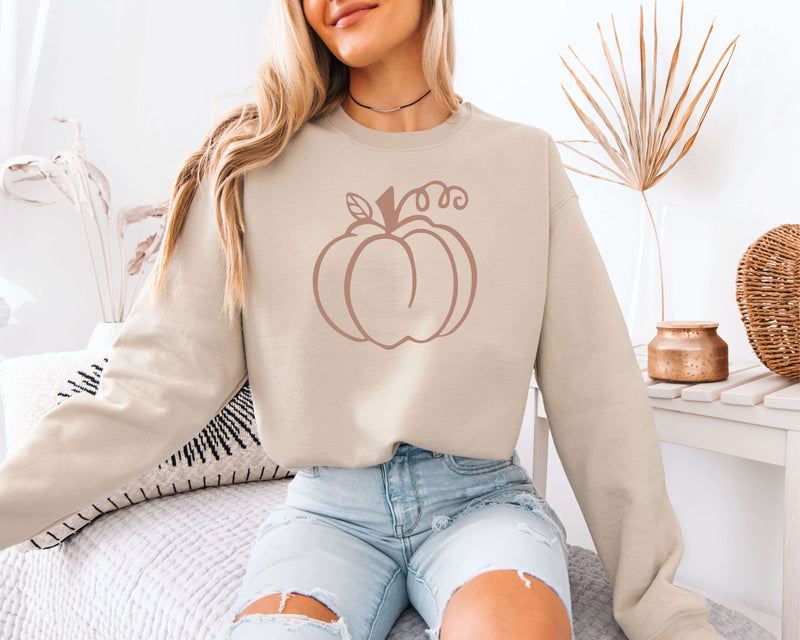 Minimalist Pumpkin Sweatshirt for Women