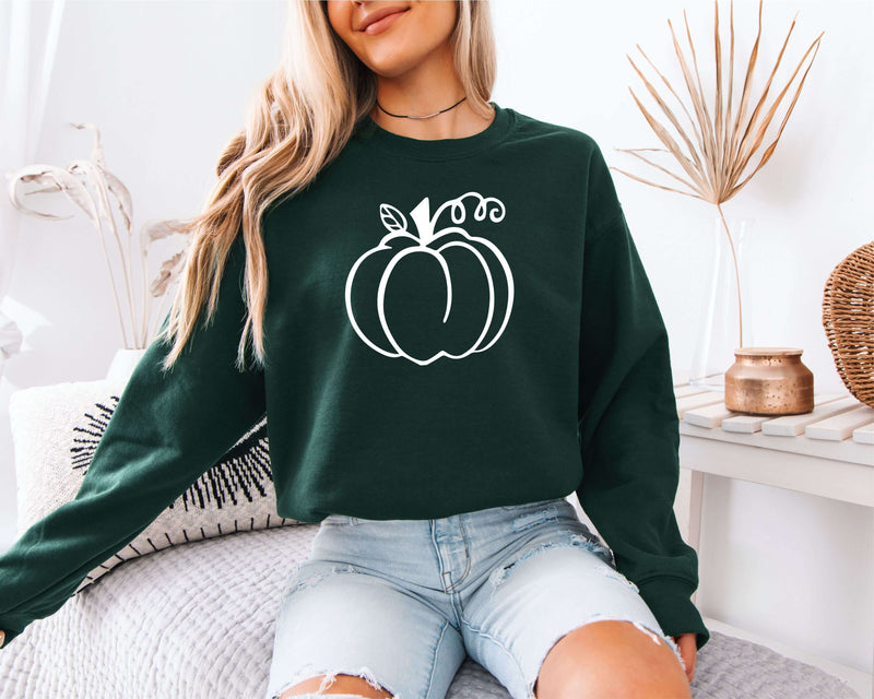 Minimalist Pumpkin Sweatshirt for Women