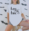 Hey Boo Ghost Graphic Halloween Shirt for Women
