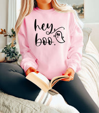 Hey Boo Ghost Halloween Sweatshirt for Women
