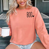Minimal BOO Heart Halloween Sweatshirt