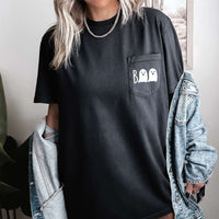 Halloween Comfort Colors Shirt with Ghosts