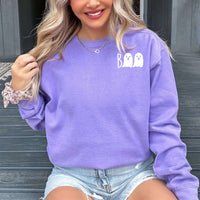 Comfort Colors Halloween Sweatshirt with Ghosts