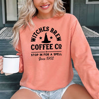 Witches Brew Halloween Comfort Colors Crewneck Sweatshirt