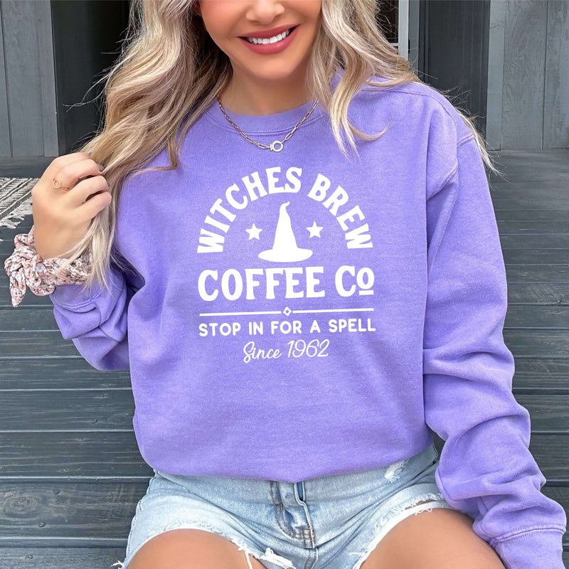 Witches Brew Halloween Comfort Colors Crewneck Sweatshirt