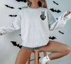 Skeleton Peace Sign Halloween Sweatshirt