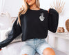 Skeleton Peace Sign Halloween Sweatshirt