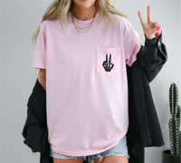 Skeleton Peace Sign Halloween Shirt