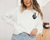 Skeleton Peace Sign Halloween Sweatshirt