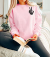 Skeleton Peace Sign Halloween Sweatshirt
