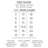 youth button up shirt size chart
