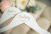 bridesmaid hangers with engraved name and title