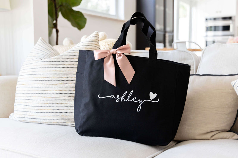 bridesmaid tote bags personalized with names