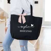 bridesmaid tote bags personalized with names