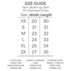 button up shirt size chart