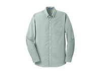chambray oxford button down shirt green