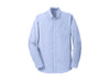 chambray oxford button down shirt light blue 