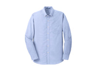 chambray oxford button down shirt light blue 