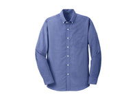 chambray oxford button down shirt navy
