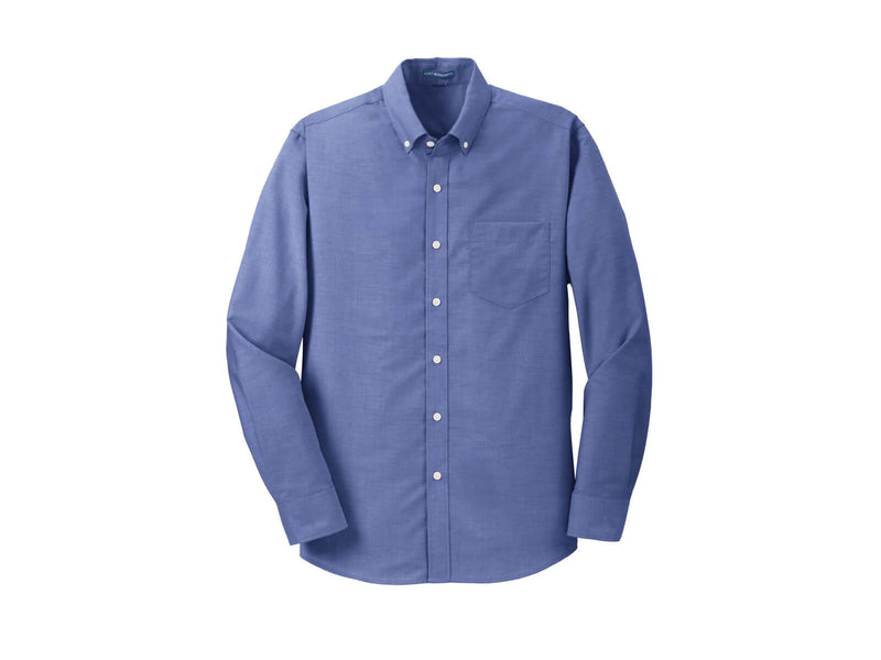 chambray oxford button down shirt navy