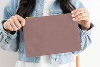 cocoa canvas cosmetic bag