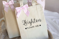 custom flower girl tote bag