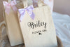 custom flower girl tote bag with bow