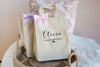 custom flower girl tote bag with bow
