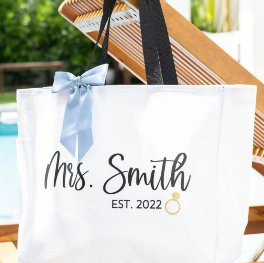custom mrs tote bag