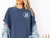 comfort colors custom sports number t shirt