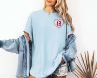 comfort colors custom sports number t shirt